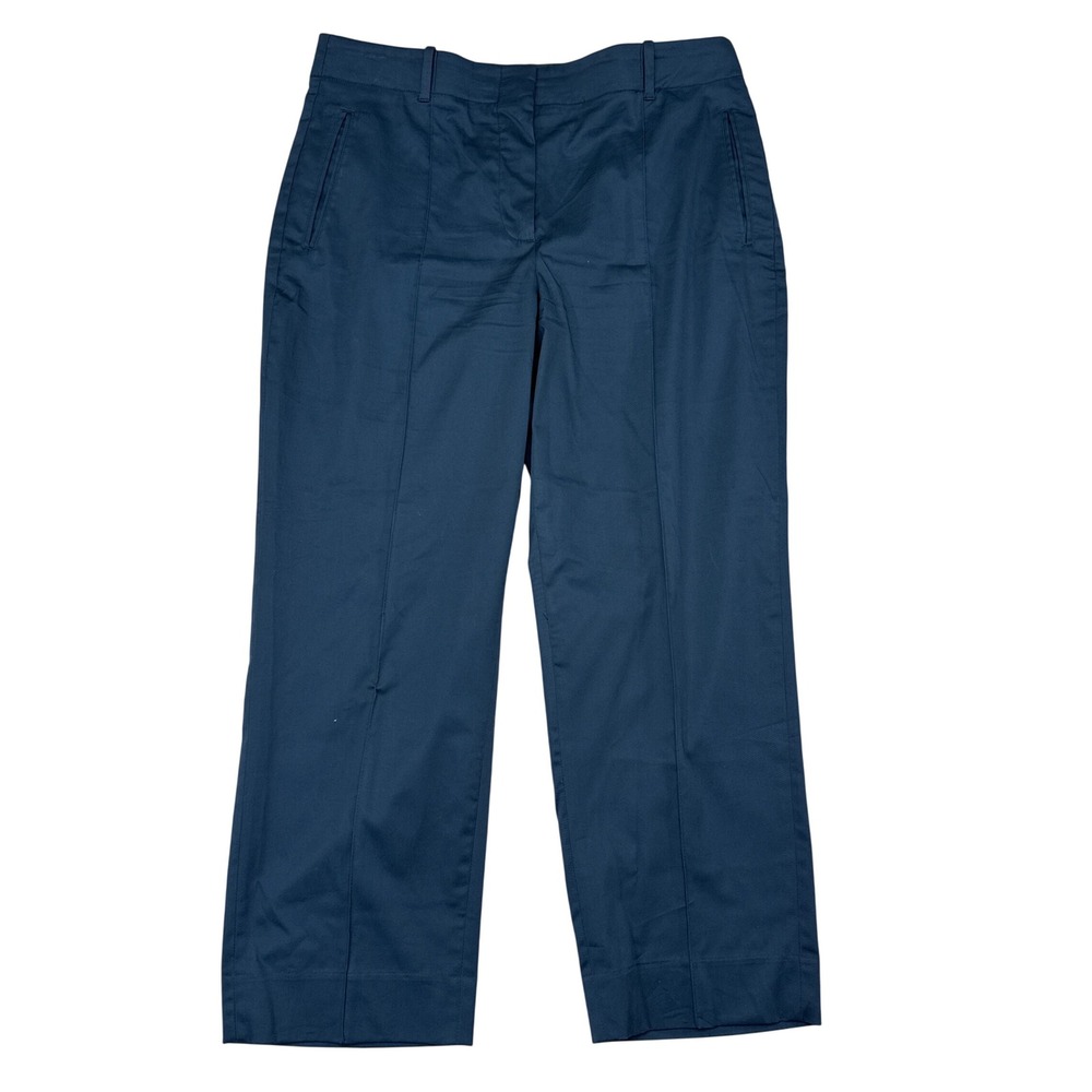 J Crew Willa Straight Leg Lightweight Chino Pants Womens Size 12 Navy Blue